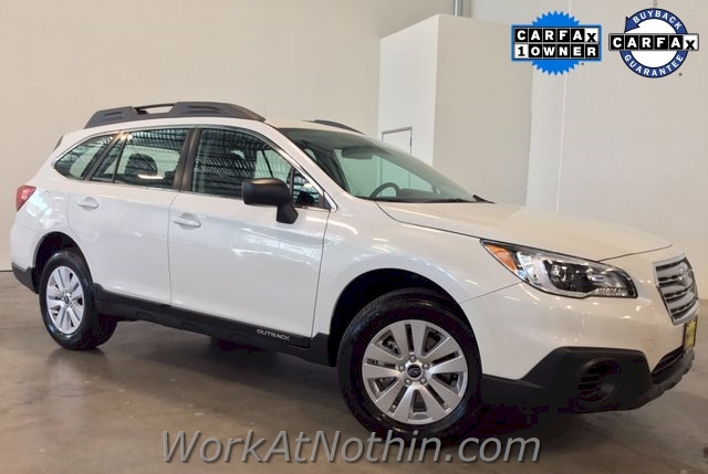 Dealer photo of our white, 2017 Subaru Outback