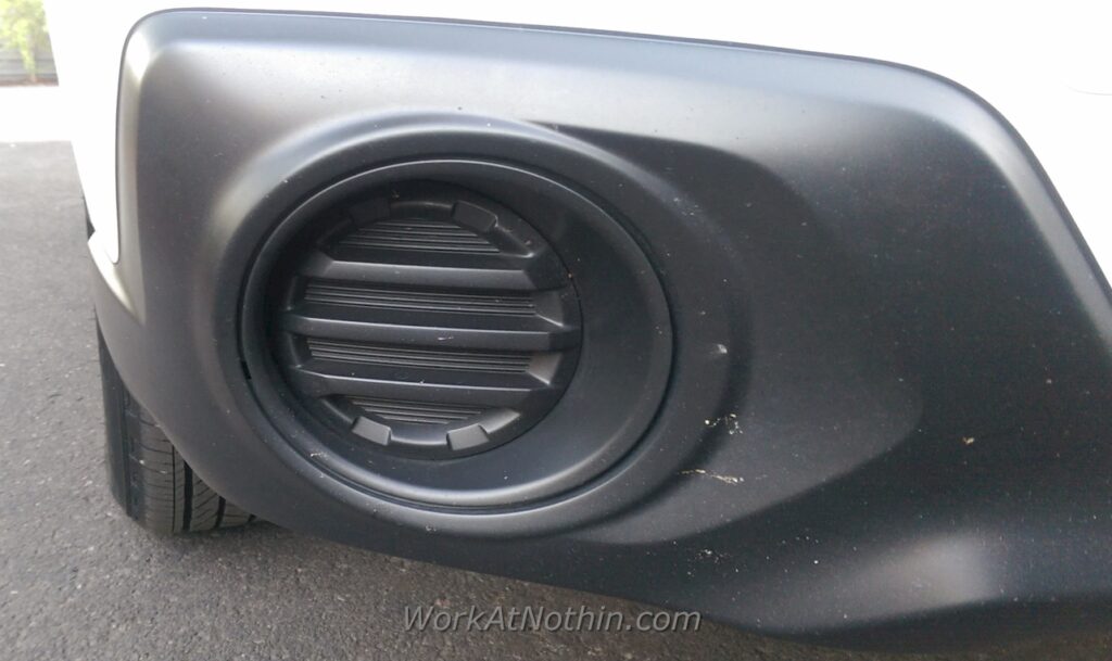 Fog light filler plug.