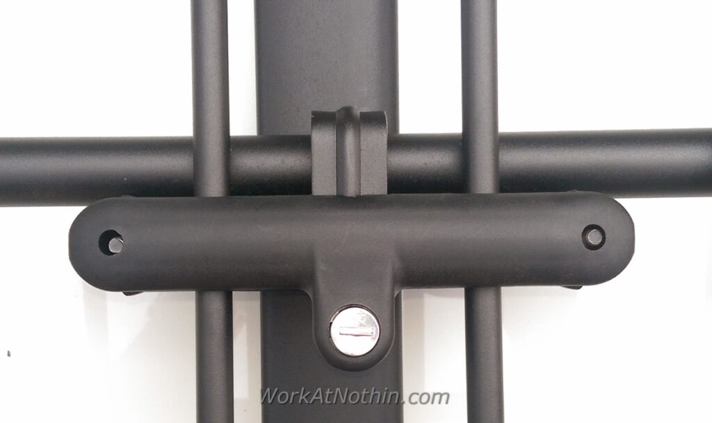 Yakima locking bracket installed - top view.