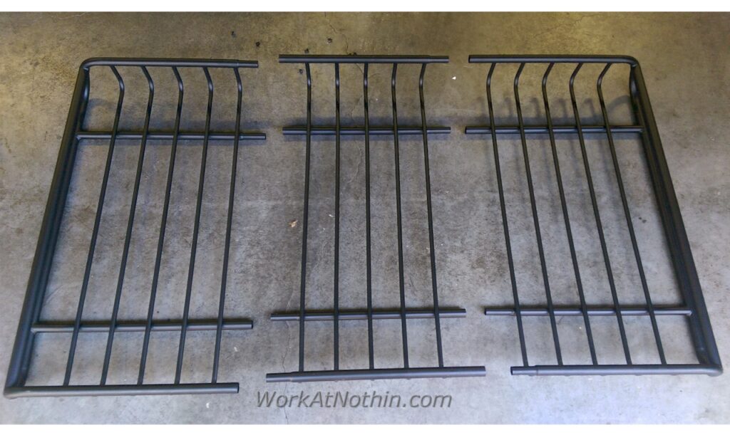 Roof basket parts ready to assemble.